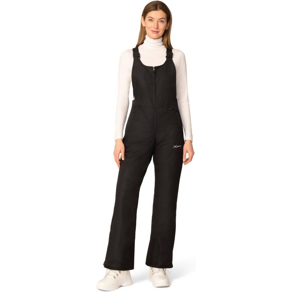 Arctix Essential SIZE S Women's Insulated Snow Ski Bib Overalls Short Black